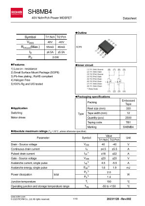 SH8MB4 datasheet cover page