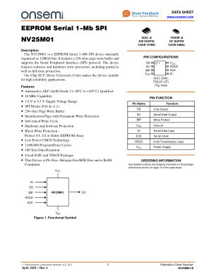 NV25M01 datasheet cover page