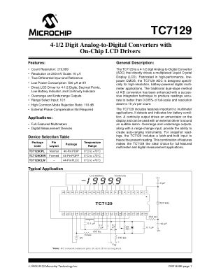 TC7129CLW 数据手册首页