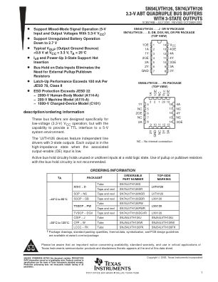 SN74LVTH126 datasheet cover page