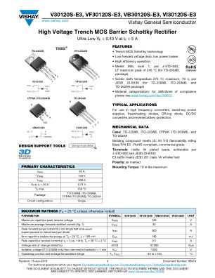 V30120S datasheet cover page