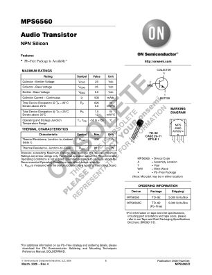 MPS6560 datasheet cover page