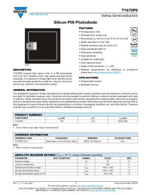 T1670P6 datasheet cover page