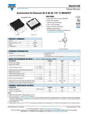 SQJQ142E datasheet cover page