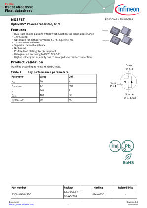 BSC014N06NSSC datasheet cover page