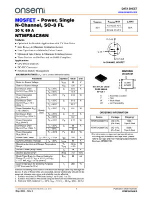 NTMFS4C56N 数据手册首页