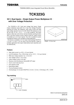 TCK323G datasheet cover page