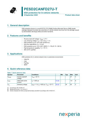 PESD2CANFD27U-TR datasheet cover page
