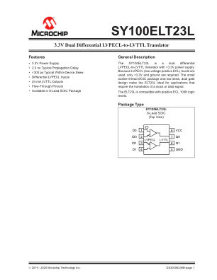 SY100ELT23LZG-TR 数据手册首页