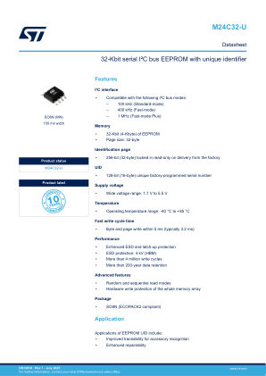 M24C32-U datasheet cover page