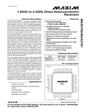 MAX2700-MAX2701 datasheet cover page