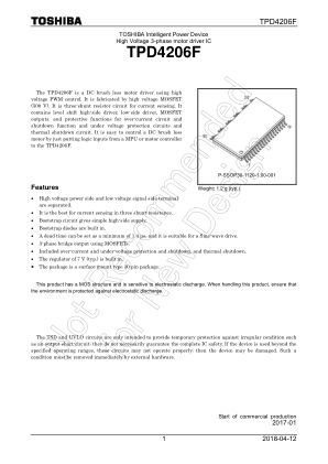 TPD4206F 数据手册首页