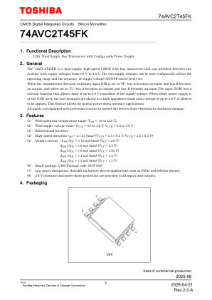 74AVC2T45FK datasheet cover page