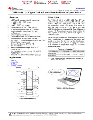 TUSB546-DCI datasheet cover page