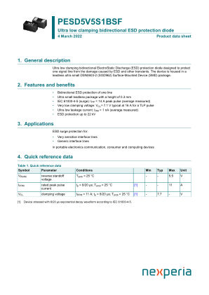 PESD5V5S1BSFYL datasheet cover page