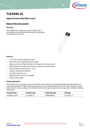 TLE4946-2L datasheet cover page