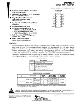 CY74FCT399T 数据手册首页