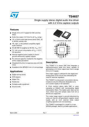 TS4657 datasheet cover page