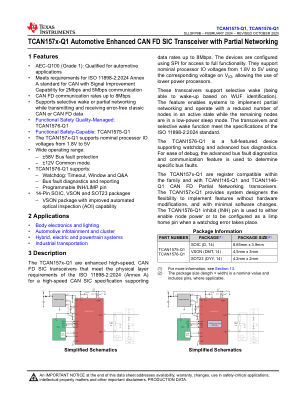 TCAN1576-Q1 datasheet cover page