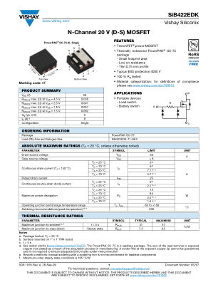 SIB422EDK datasheet cover page