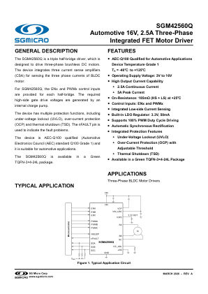 SGM42560Q datasheet cover page