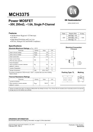 MCH3375 datasheet cover page