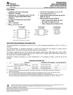SN74AUC2G241 数据手册首页