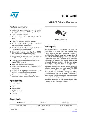 STOTG04E 数据手册首页