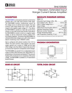 RH6105MW datasheet cover page