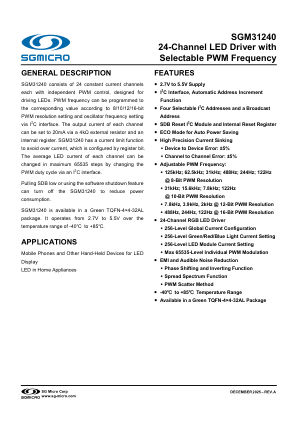 SGM31240 datasheet cover page