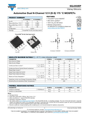 SQJ202EP datasheet cover page