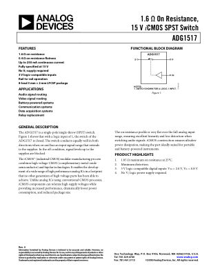 ADG1517 datasheet cover page