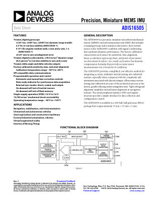 ADIS16505 数据手册首页