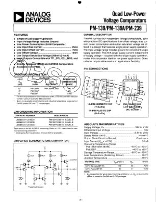 PM139 datasheet cover page