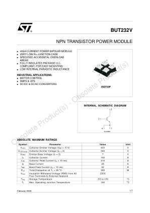 BUT232V 数据手册首页