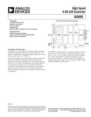 AD9000 数据手册首页
