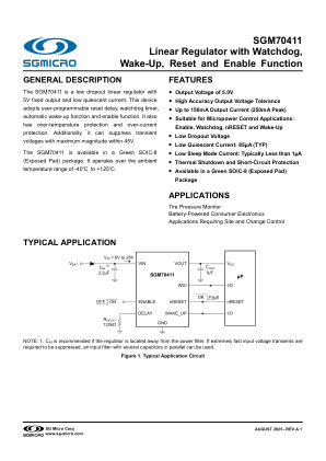 SGM70411 datasheet cover page