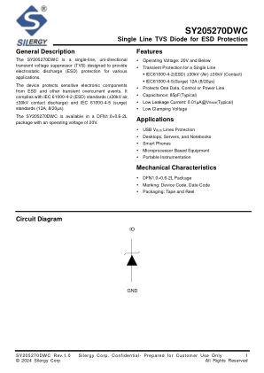 SY205270DWC datasheet cover page