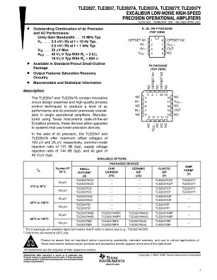 TLE2037A 数据手册首页