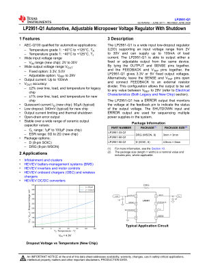 LP2951-Q1 datasheet cover page