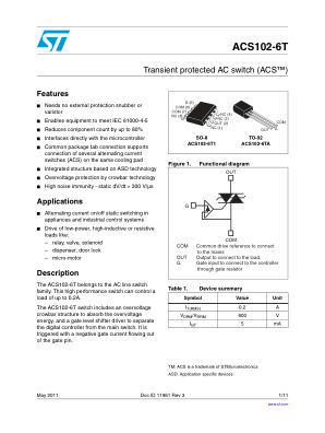 ACS102-6T datasheet cover page