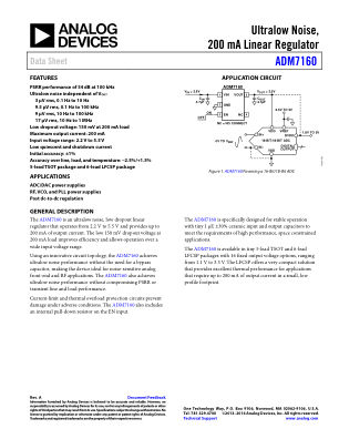 ADM7160 datasheet cover page