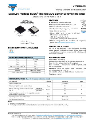 V20DM60C datasheet cover page