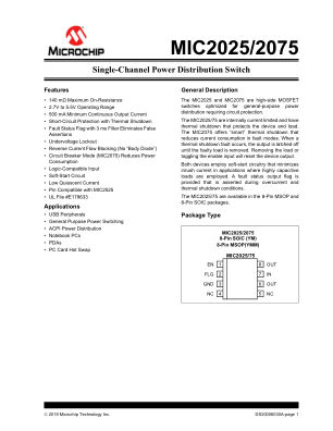 MIC2025-1YMM 数据手册首页