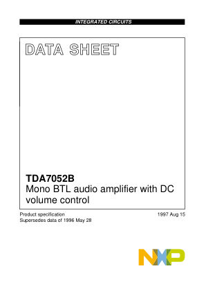 TDA7052B 数据手册首页
