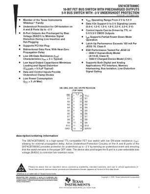 SN74CBT6800C 数据手册首页