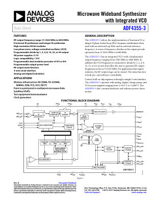 ADF4355-3 datasheet cover page