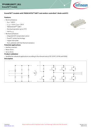 FP150R12N3T7-B11 数据手册首页