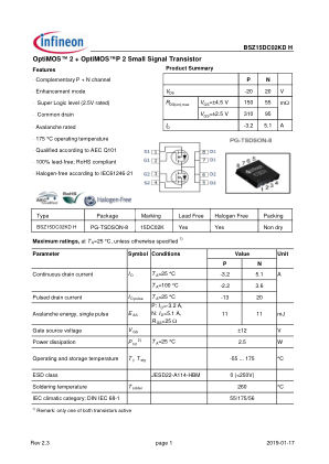 BSZ15DC02KD-H datasheet cover page