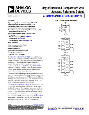 ADCMP394 datasheet cover page